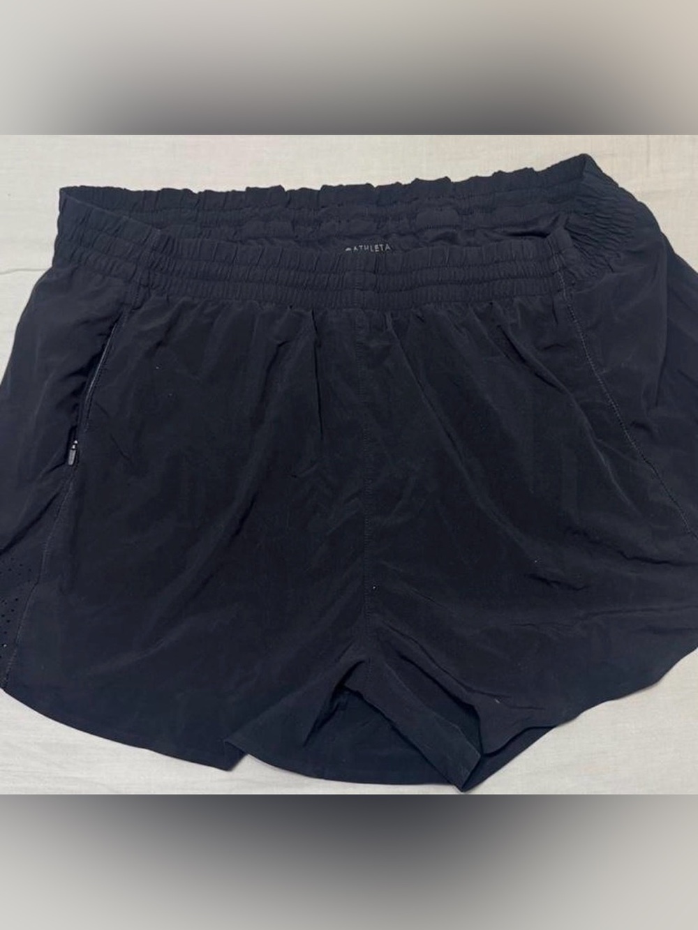Athleta Black Womens Running Shorts with Elastic Waist